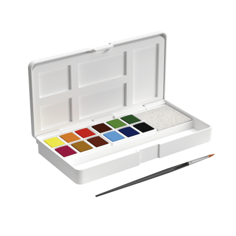 Aquarela pastilha matiz  12 cores artools